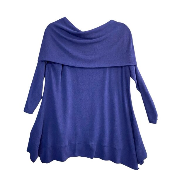 Soft Surroundings Women B’Call Tunic Size PXL Blue Long Sleeve Pullover 6-27 - Picture 2 of 9